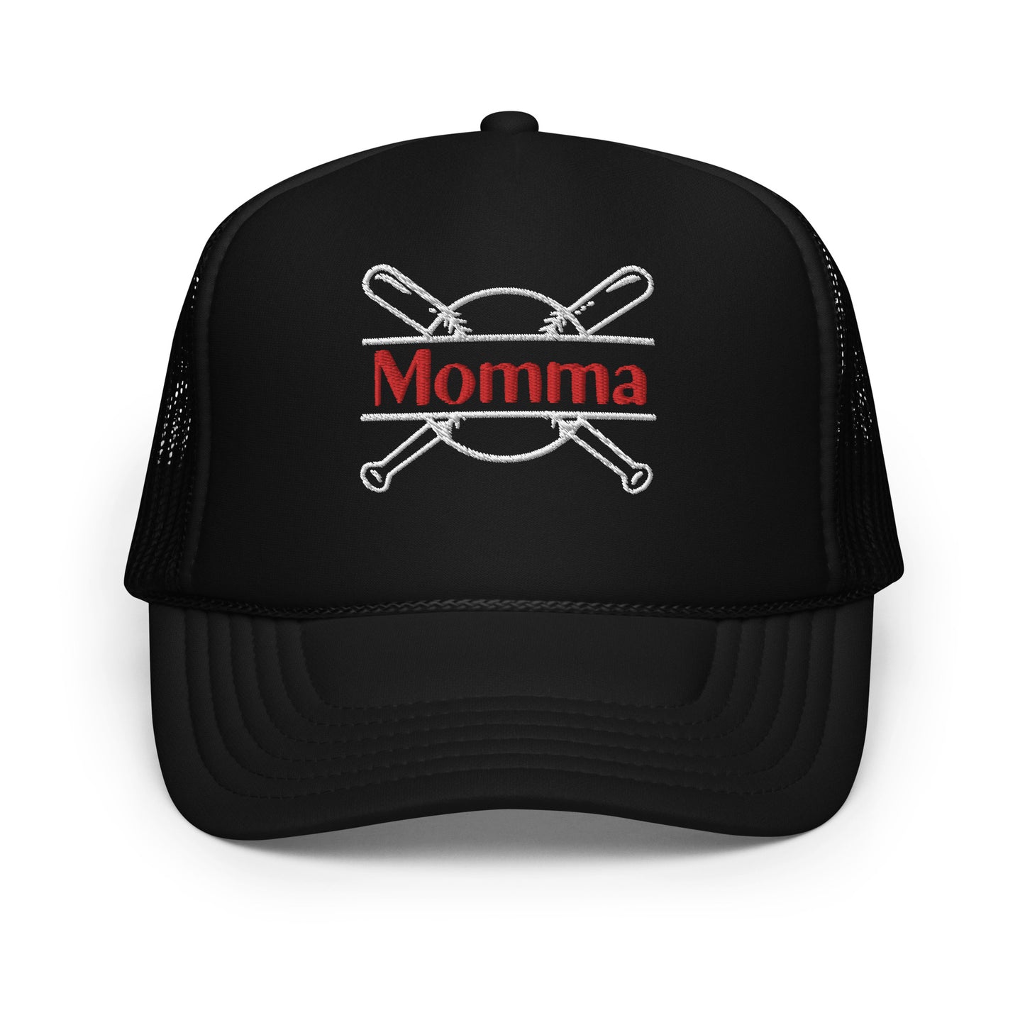 Baseball Momma Puff Print Foam Trucker Hat