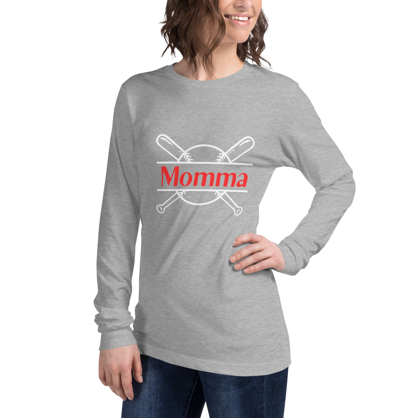 'Momma' Unisex Long Sleeve Baseball Tee