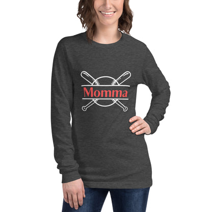 'Momma' Unisex Long Sleeve Baseball Tee