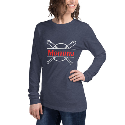 'Momma' Unisex Long Sleeve Baseball Tee