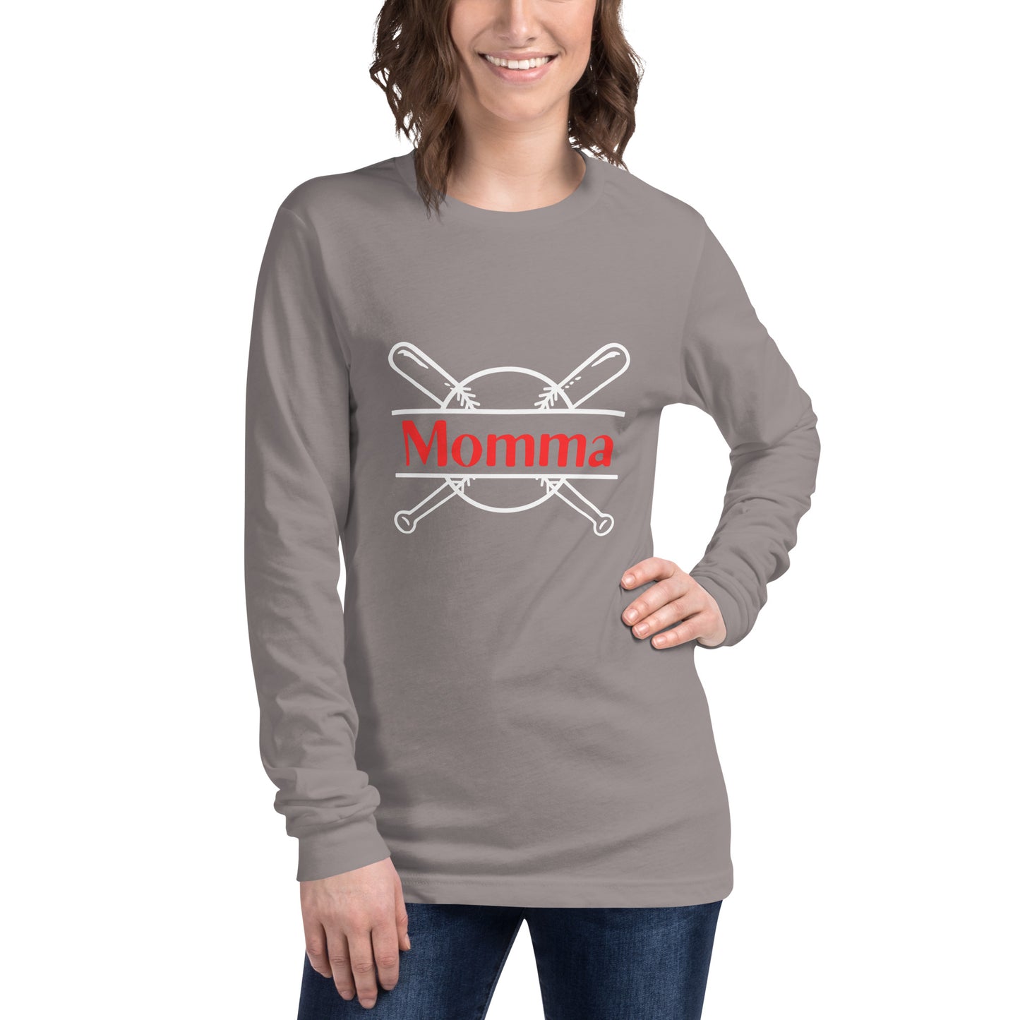 'Momma' Unisex Long Sleeve Baseball Tee