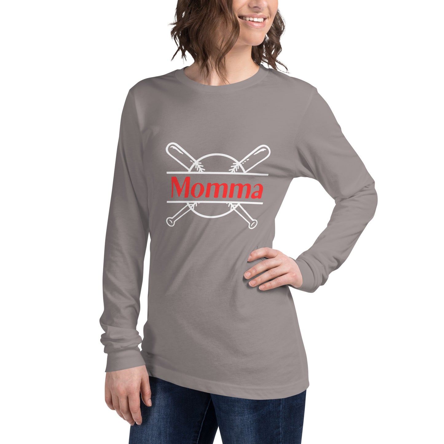 'Momma' Unisex Long Sleeve Baseball Tee